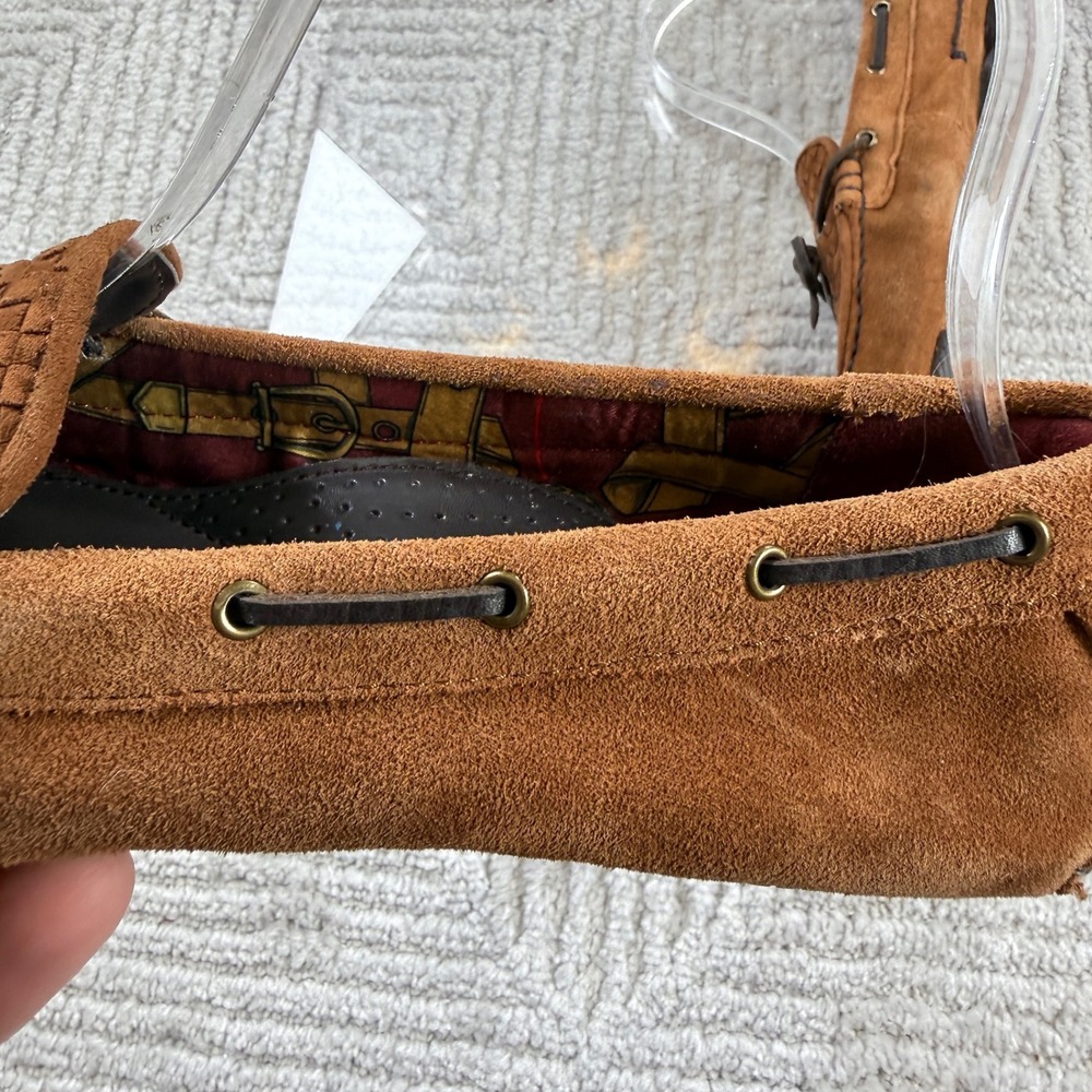 Etienne Aigner Moccasin Loafers Women's 7M Brown Suede Preppy Driving Academic - Picture 8 of 11